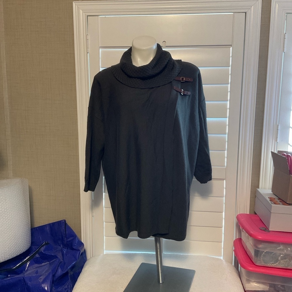 Ellen Tracy Black Cowl Neck Sweater